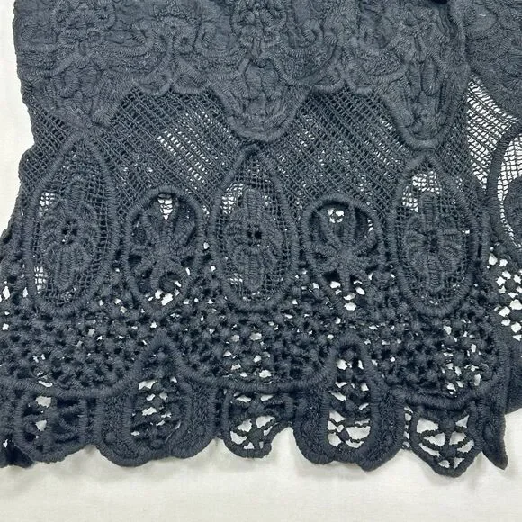 Kate & Mallory Crochet Shrug Top Open Front 3/4 Sleeve Gothic Romantic Victorian - Picture 6 of 12